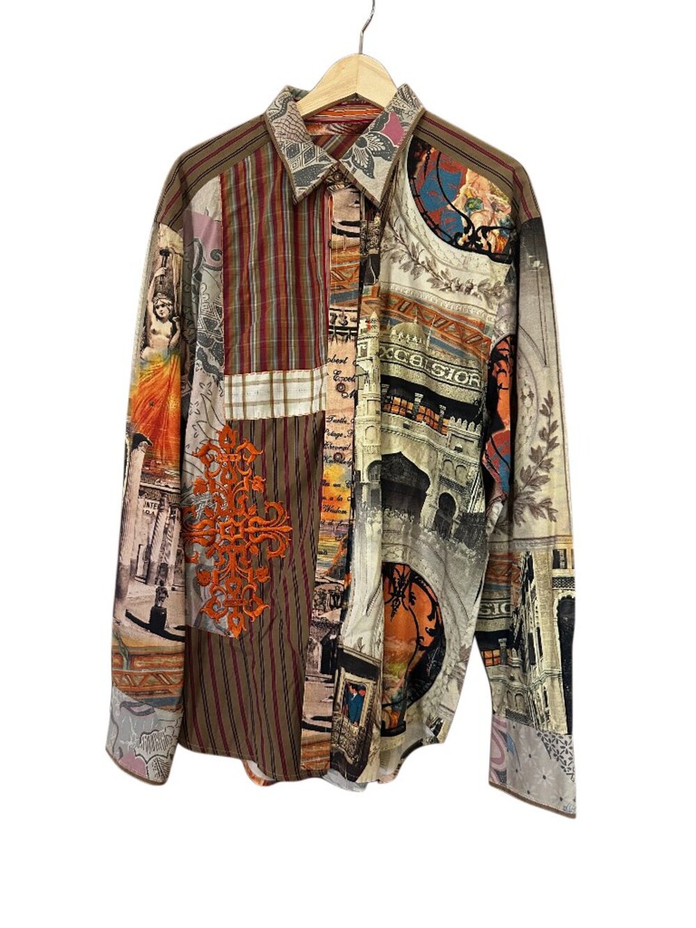 Robert Graham Men’s Architectural Collage Embroidered Long Sleeve Shirt